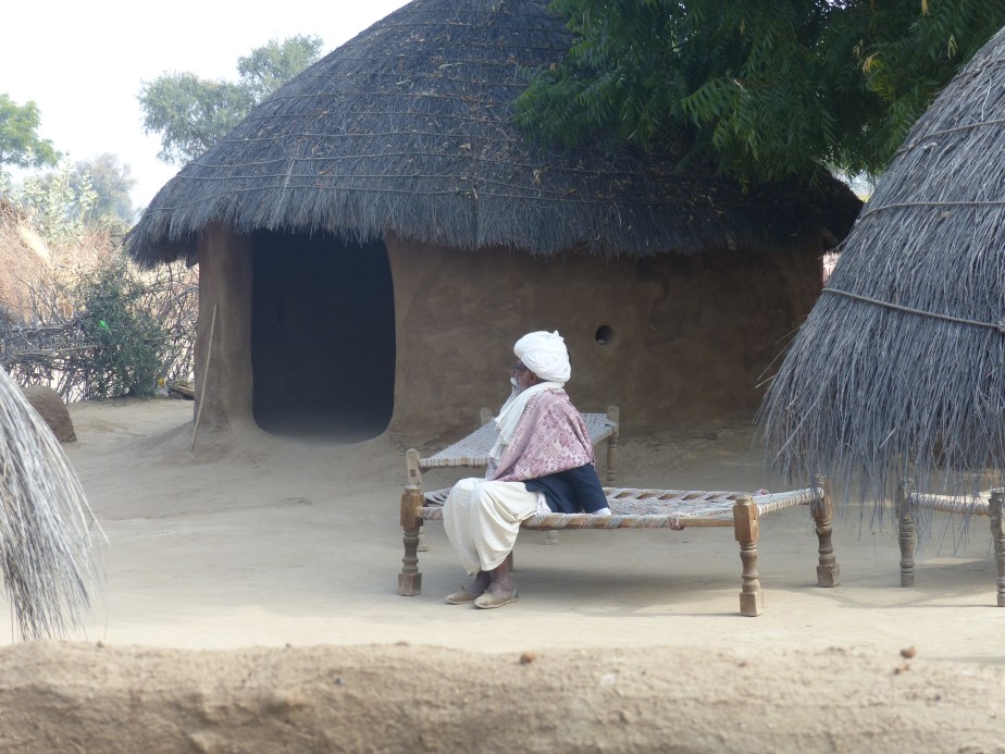 A Bishnoi elder by his house.